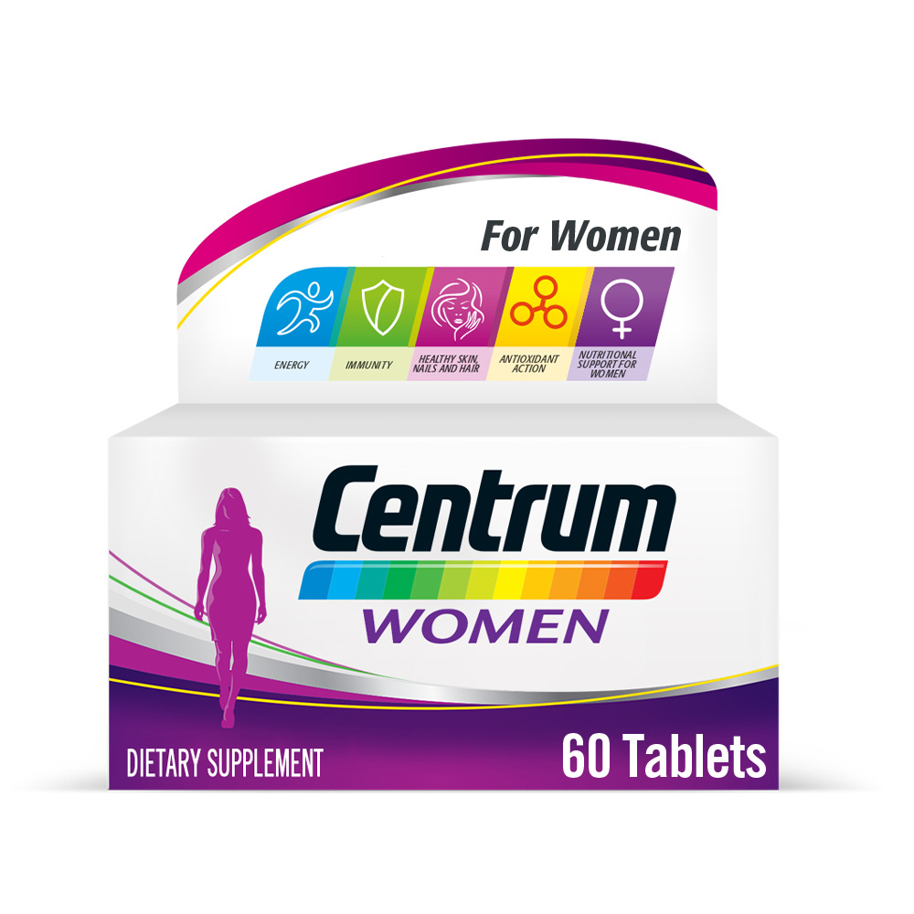 Centrum Women Specially Formulated Multivitamin for Women, 60 Tablets ...